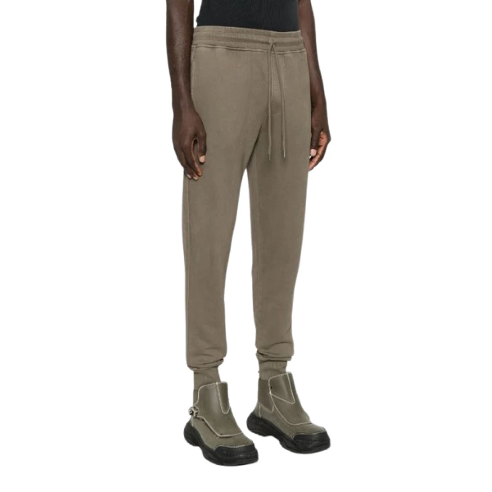 C.P. Company Logo-geborduurde Track Pants met Jersey Textuur Brown Heren