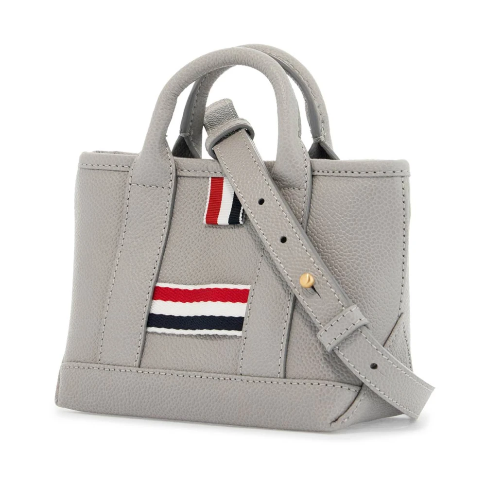 Thom Browne Grijze Leren Micro Gereedschapstas Gray Dames