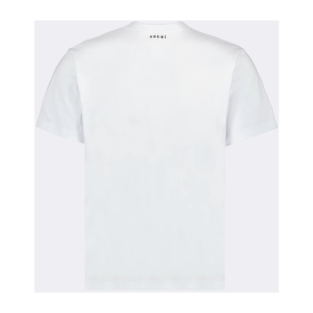 Sacai Ritssluiting T-shirt voor mannen White Heren