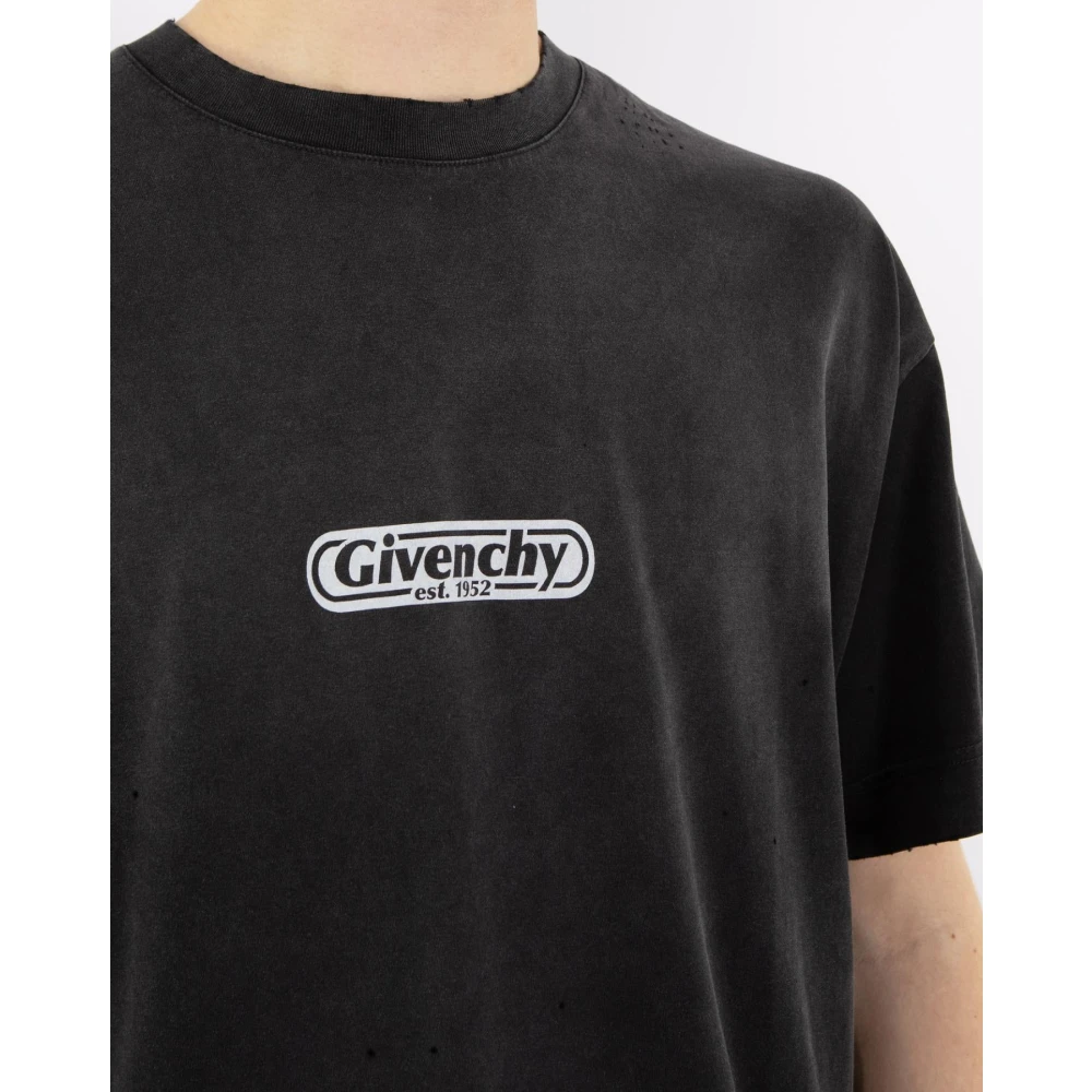 Givenchy Flames Logo T-Shirt Black Heren
