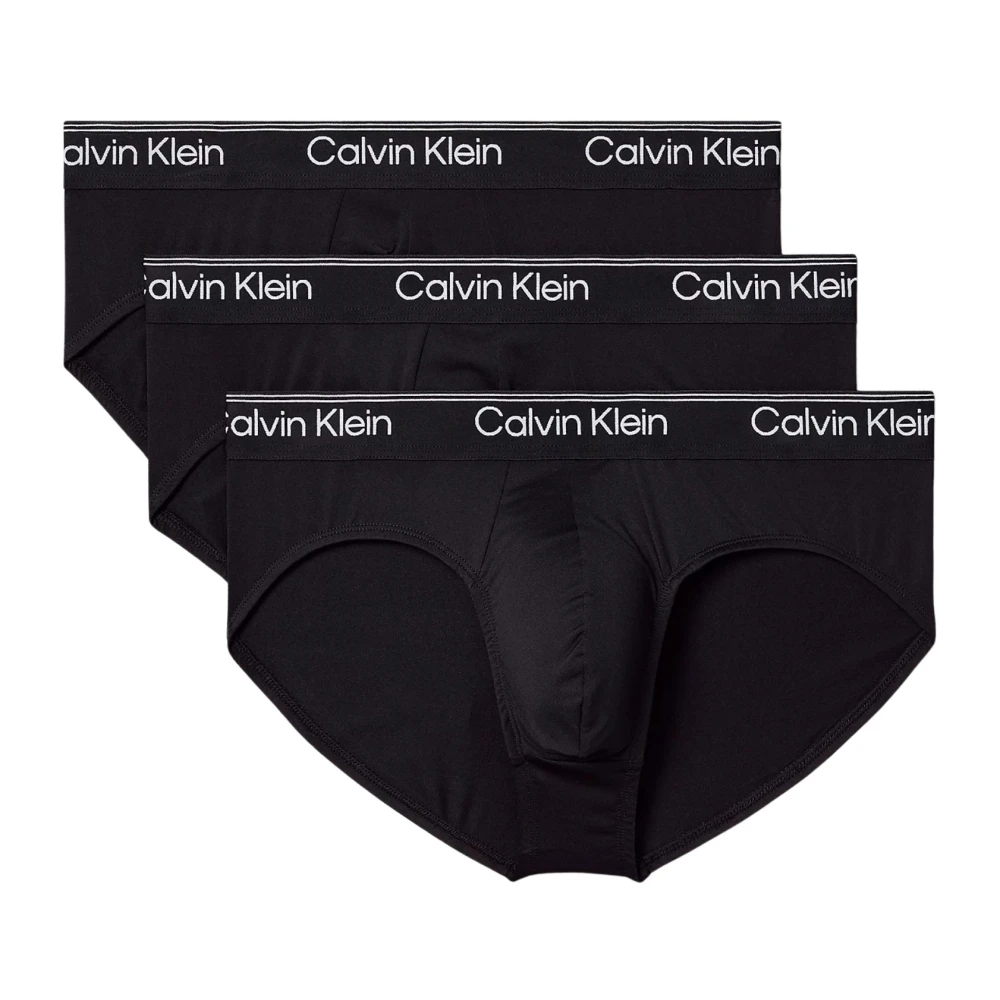Calvin Klein Men's Black Microfiber Stretch 3-Pack Hip Brief