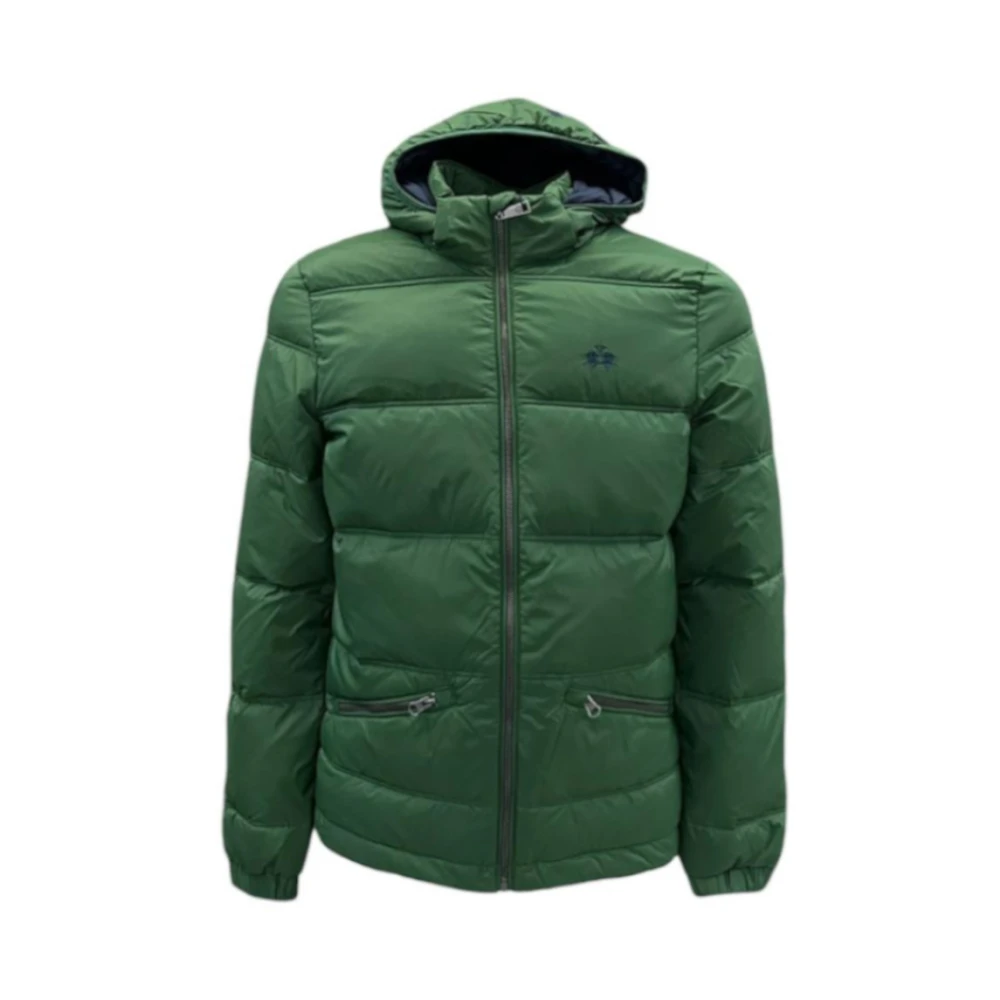 La Martina Men's Green Down Jackets, L, Bomber Jacket