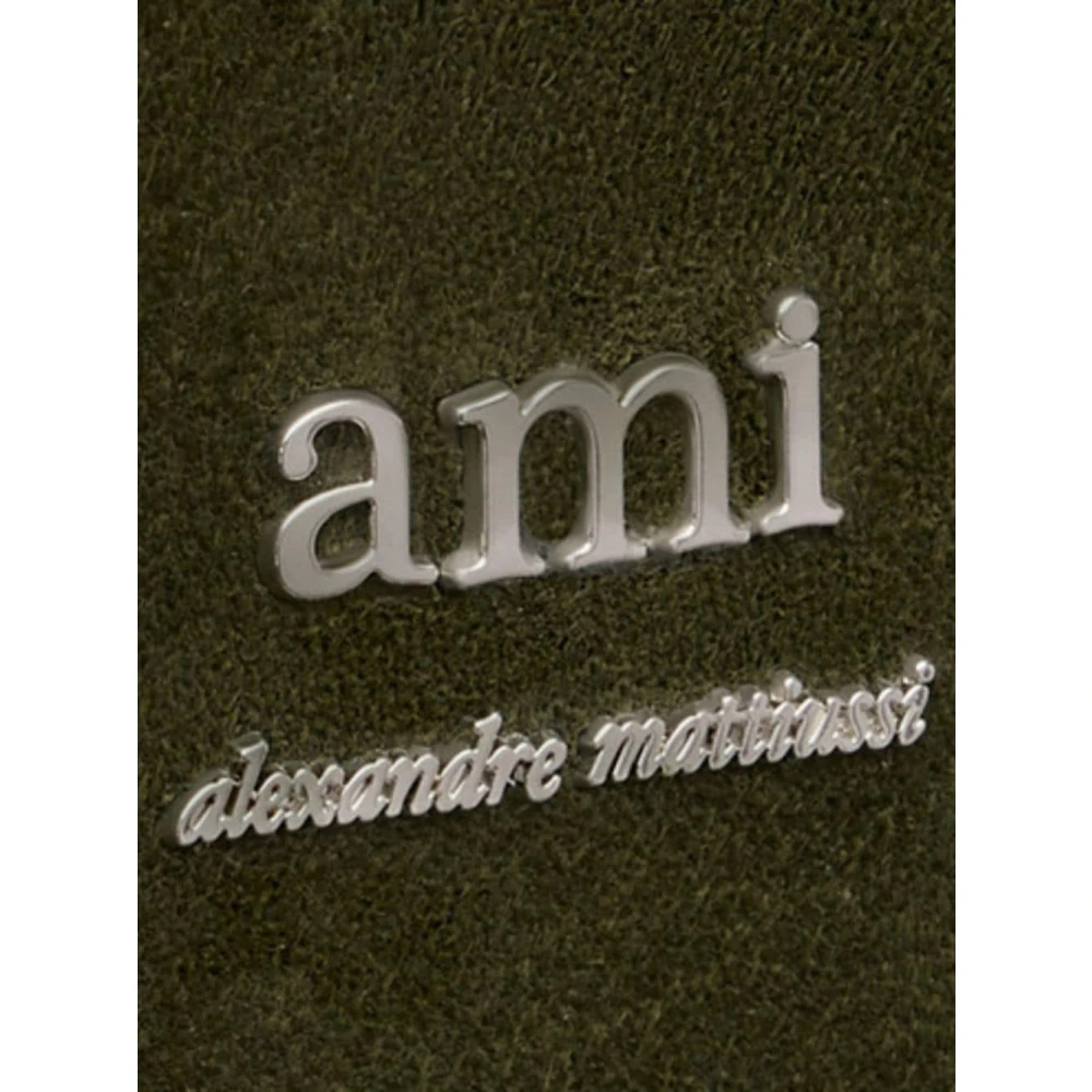 Ami Paris Groene Canvas Panelled Tote Tas Green Dames