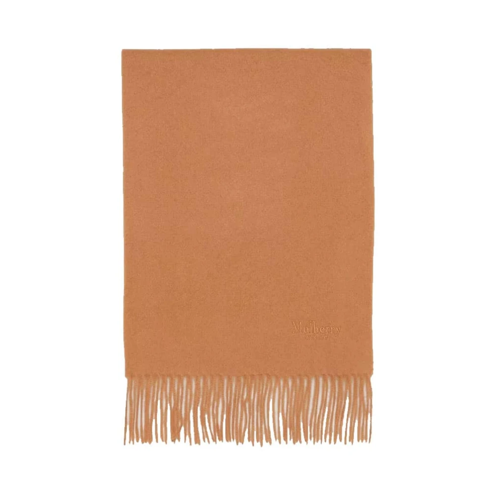 Mulberry Kasjmier Sjaal Donker Camel Vs4460-484H684 Beige Heren