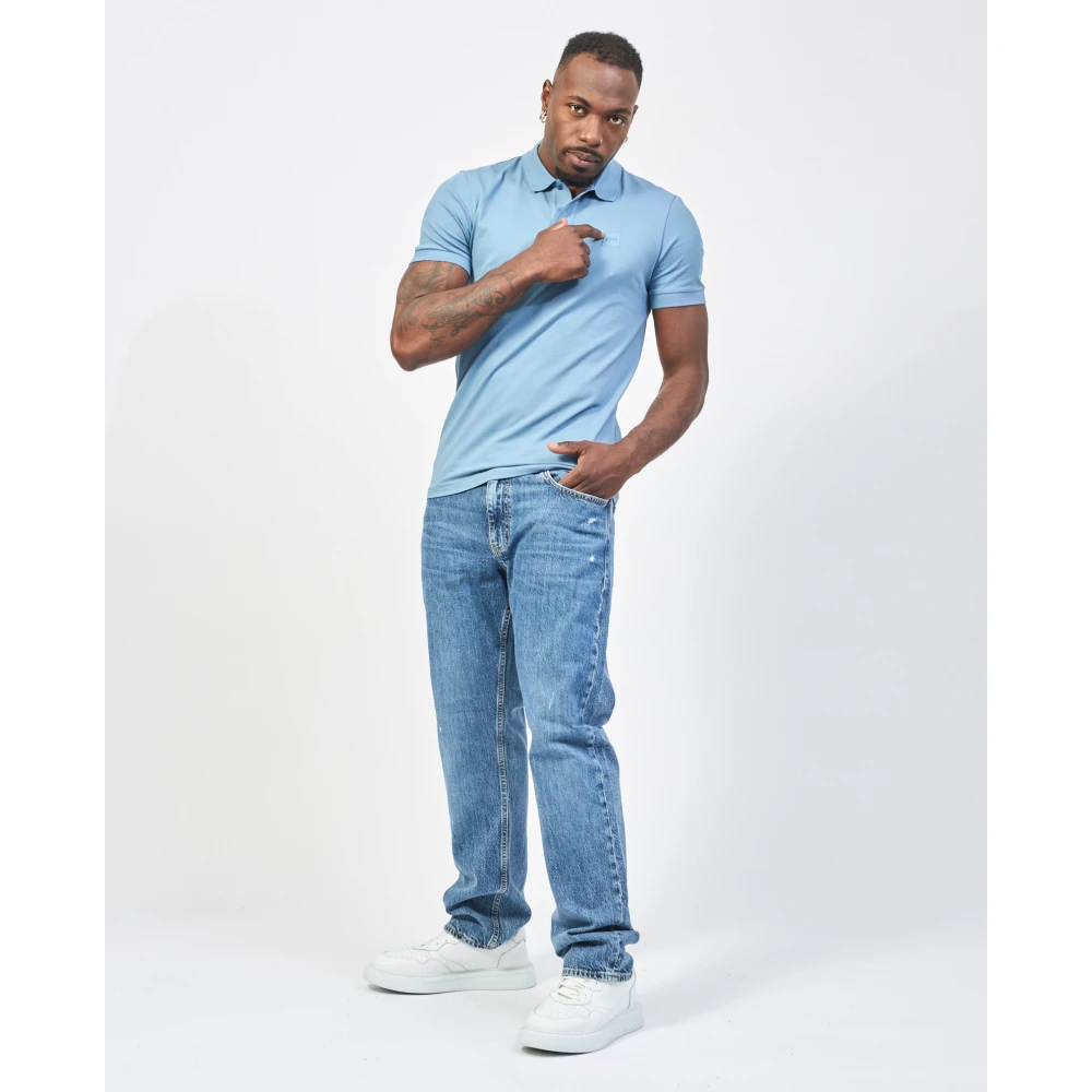 Hugo Boss Blauwe T-shirts en Polos Passenger Blue Heren