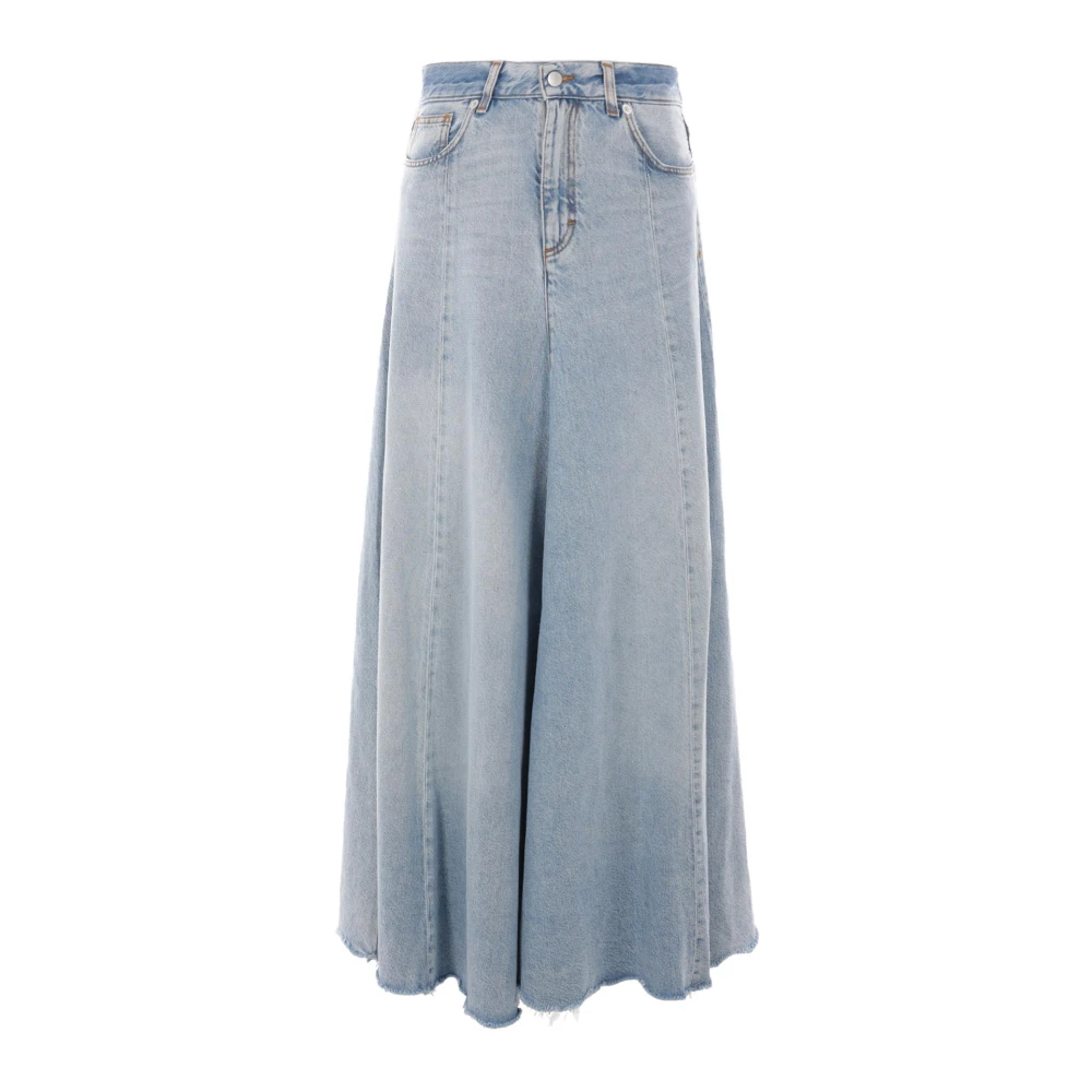 Haikure Denim Lange Rok met Zakken Blue Dames