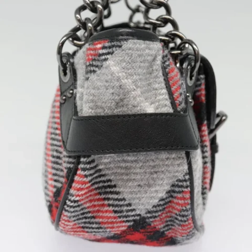 Burberry Vintage Pre-owned Wool handbags Gray Dames