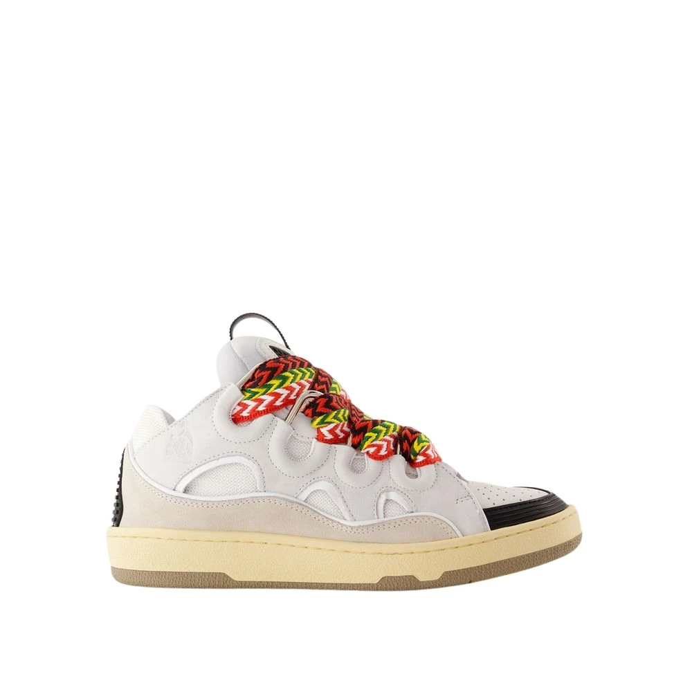 Lanvin Men's White Synthetic Curb Trainers