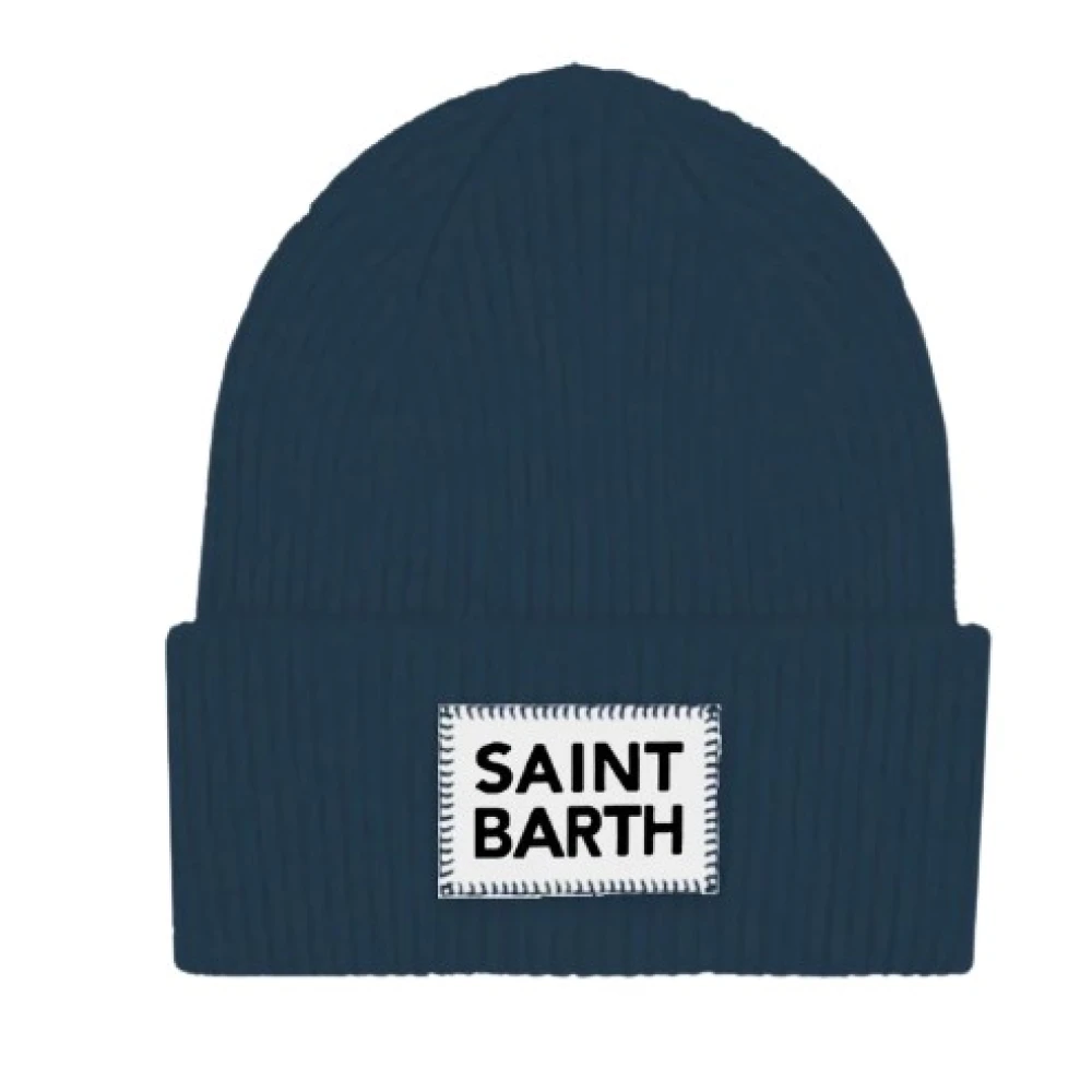 MC2 Saint Barth Gebreide muts in SB-stijl Blue Dames