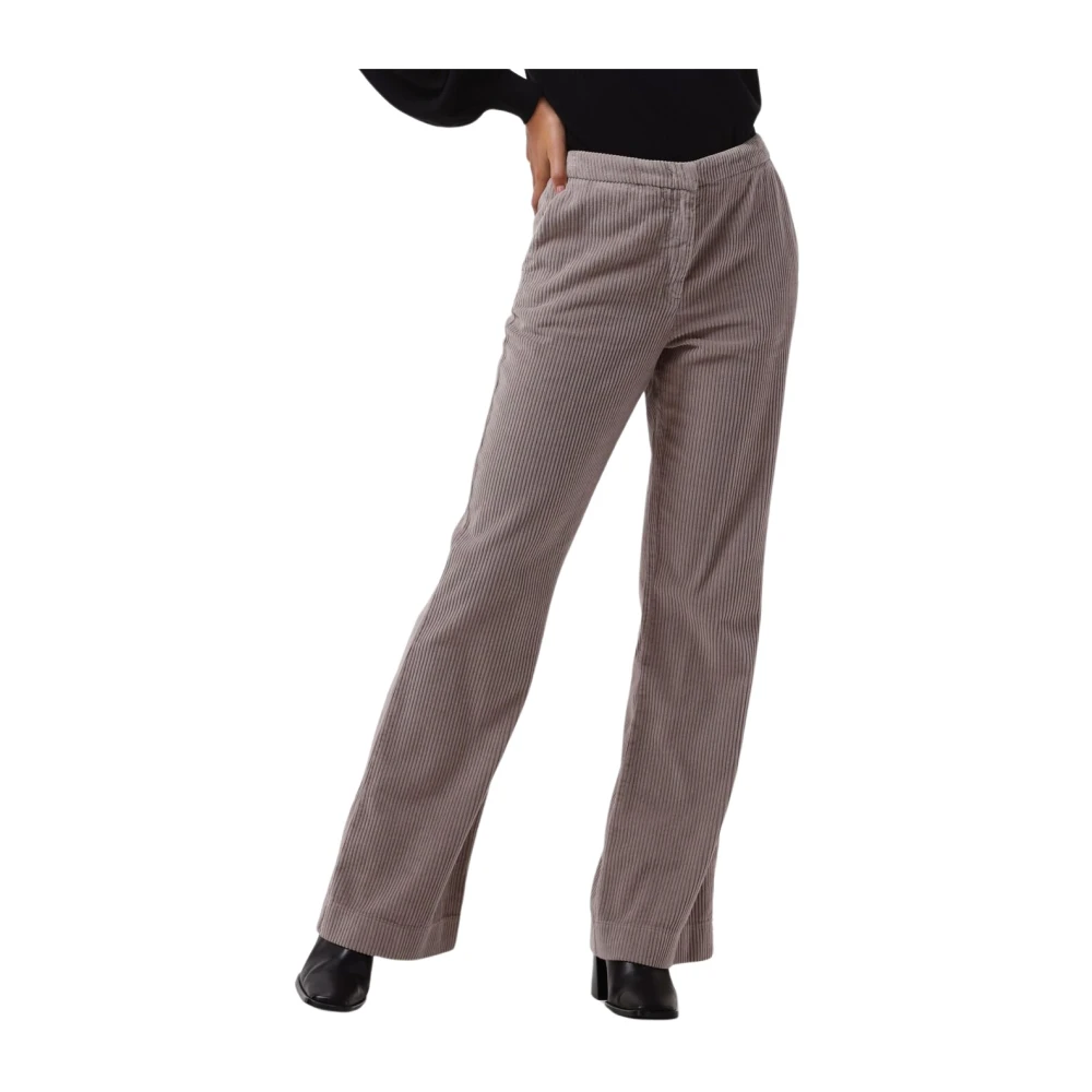 By-Bar Beige Rib Pant Dames Broek Beige Dames