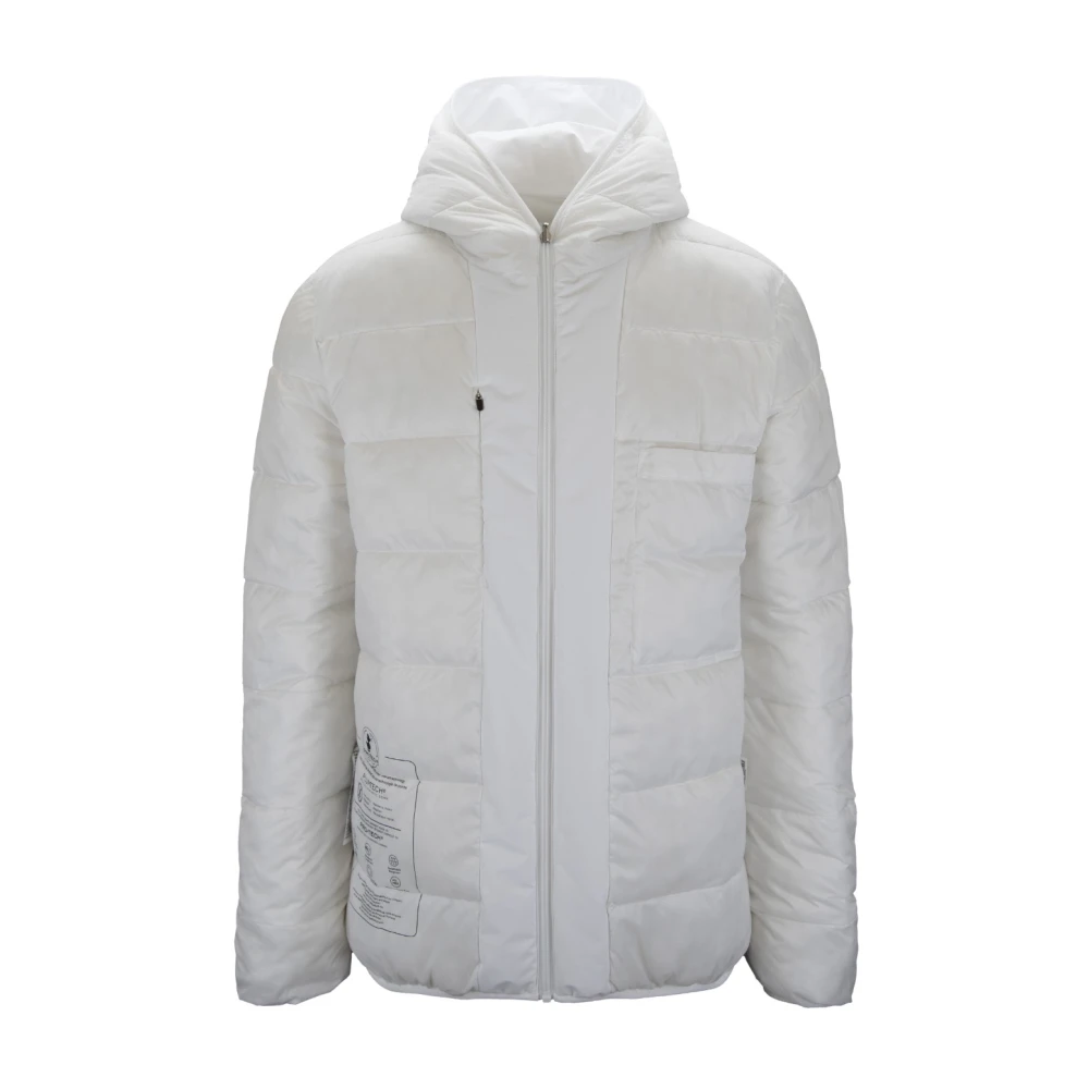 Save The Duck Men's White Reversible Hooded Puffer Jacket