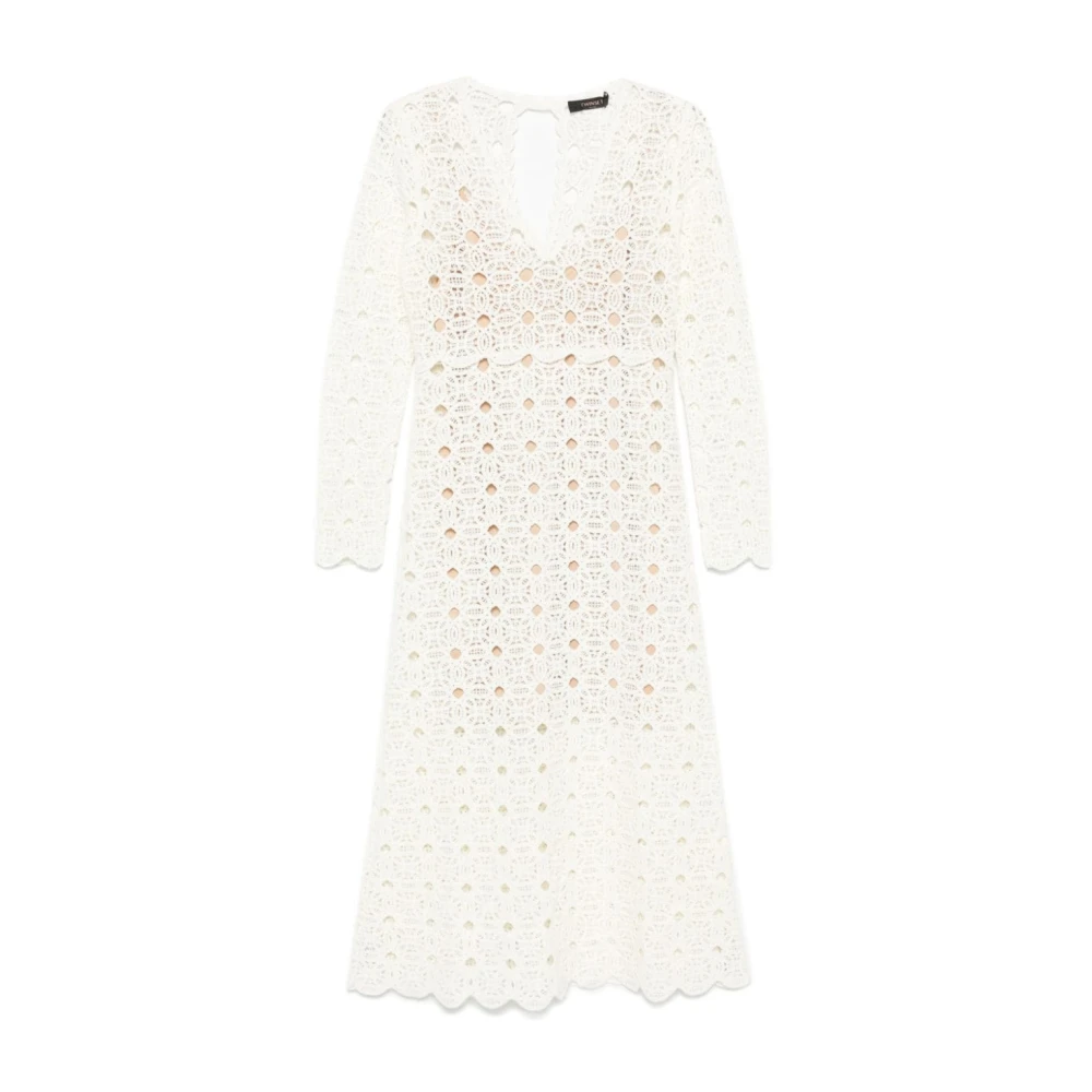 Twinset Witte Gehaakte Gebreide Jurk White Dames