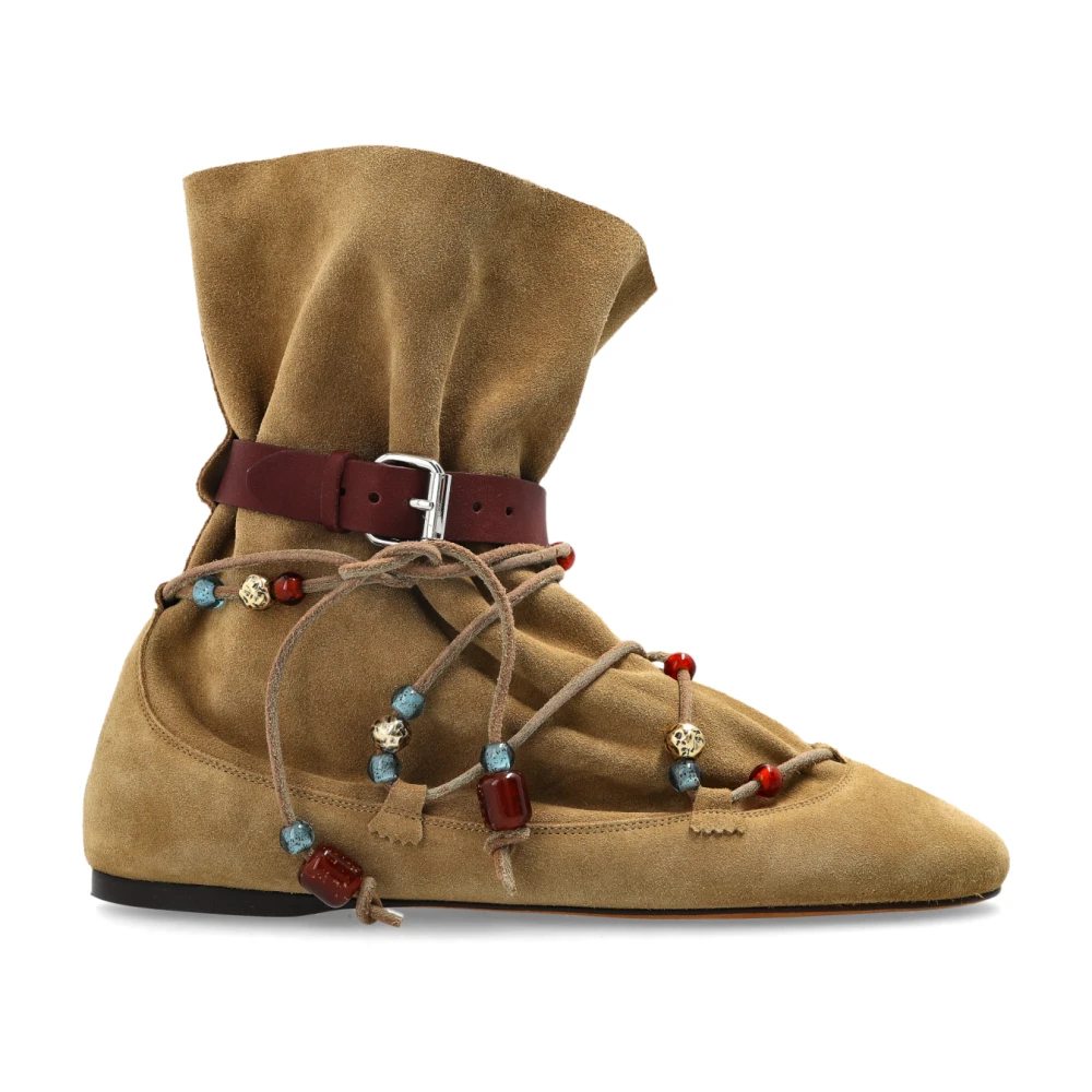 Isabel Marant Women's Brown Ankle Boots, 3 Uk, Letiz Suede Ankle Boots