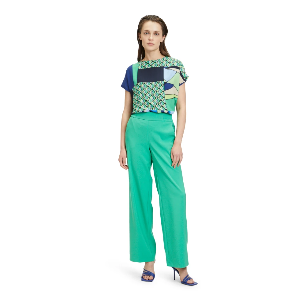 Betty Barclay Gestreept Printshirt met Boothals Multicolor Dames