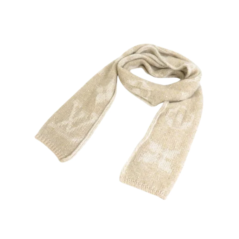 Louis Vuitton Vintage Pre-owned Fabric scarves Beige Dames
