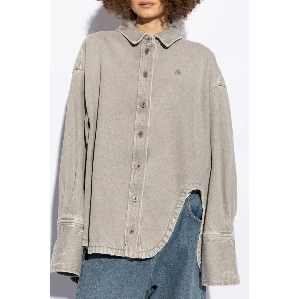 The Attico Denim overhemd Gray Dames