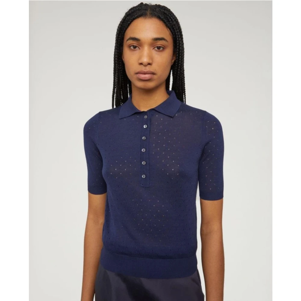 Aspesi Klassiek poloshirt Blue Dames