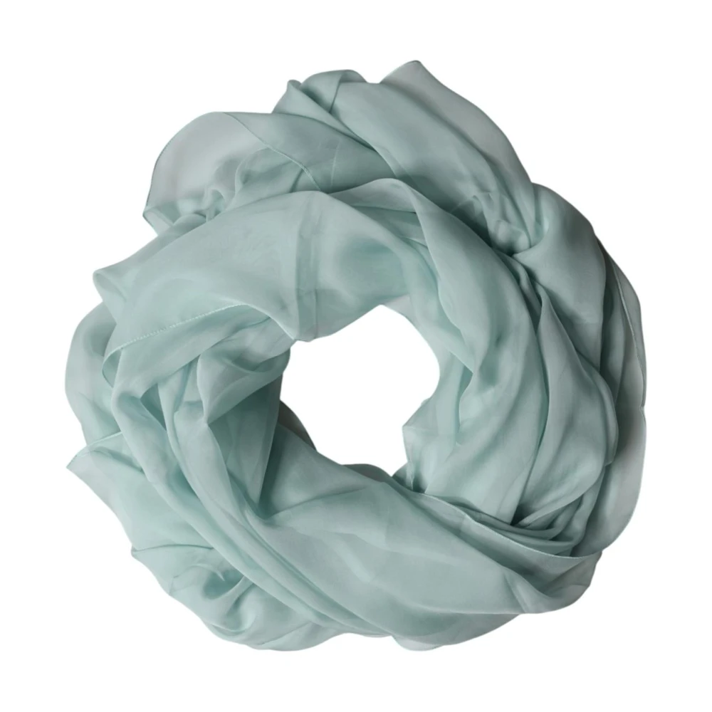 Dolce & Gabbana Men's Green Silk Scarves, One Size, Silk Stole Neck Wrap Shawl Scarf