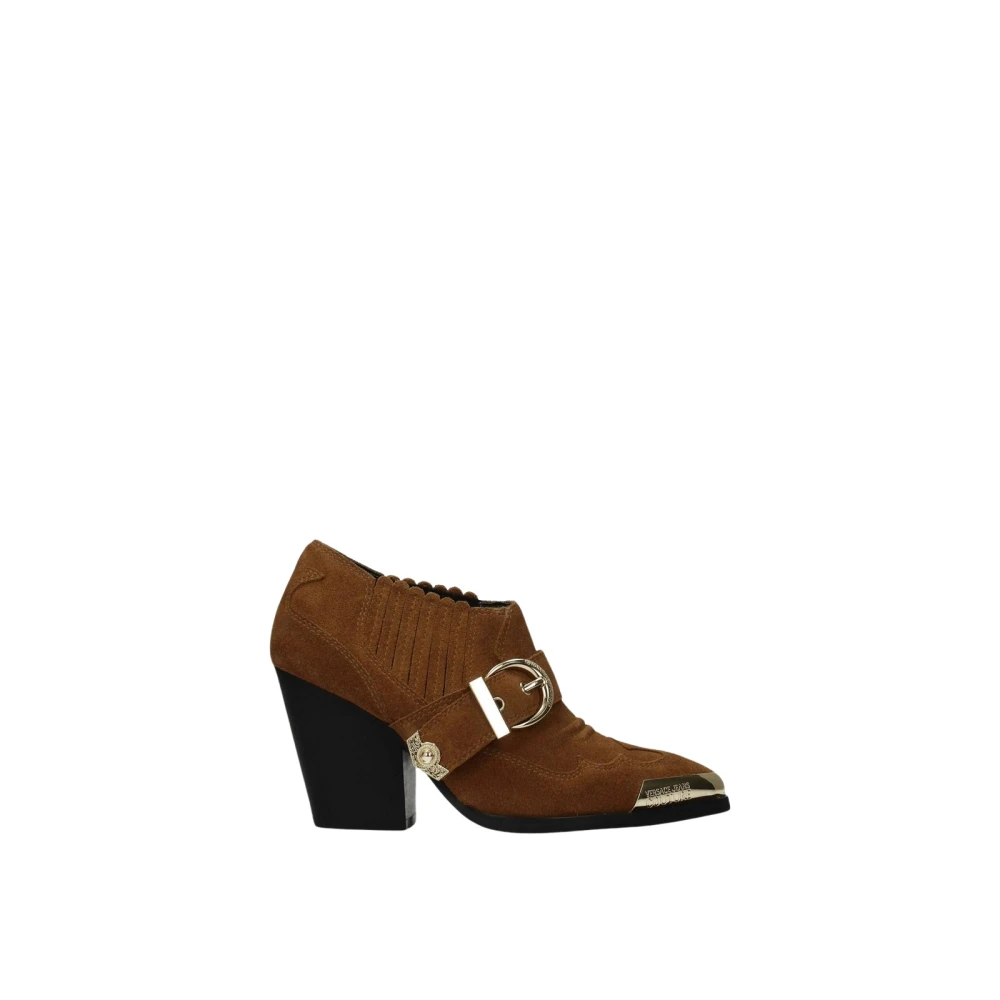 Vintage Suede Ankle Boots with Mid Heels - Versace Jeans Couture - Modalova