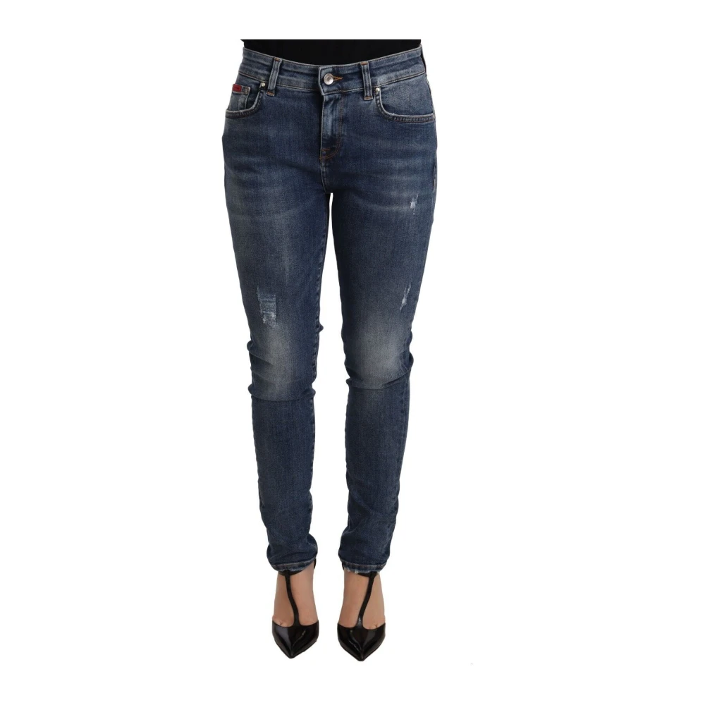 Dolce & Gabbana Women's Blue Slim Fit Jeans, Xs, Wash Skinny Denim Stretch Jeans