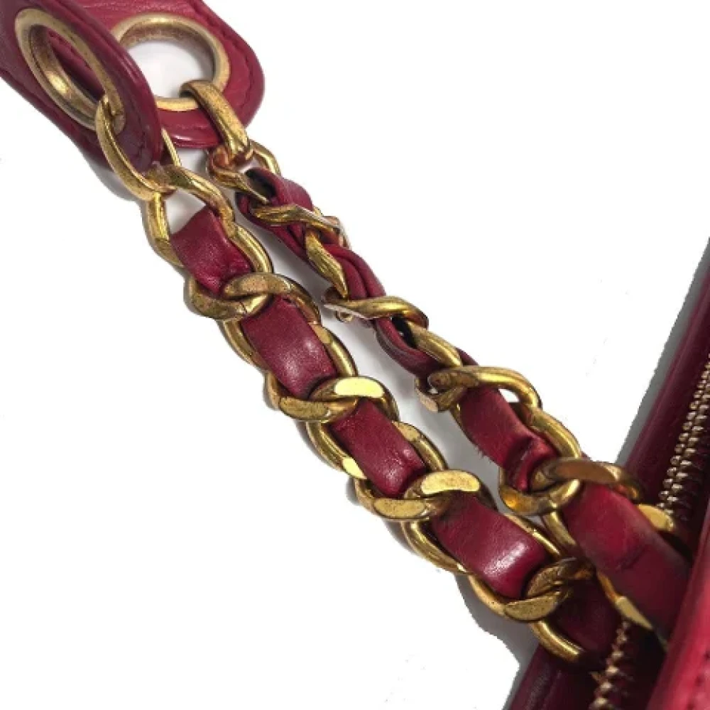 Chanel Vintage Pre-owned Leather chanel-bags Red Dames
