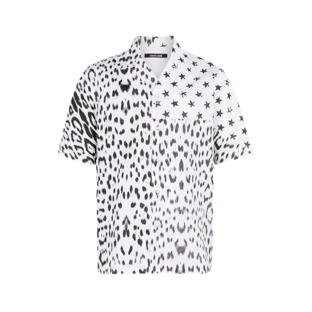 Roberto Cavalli Grafisch Print Shirt Black Heren