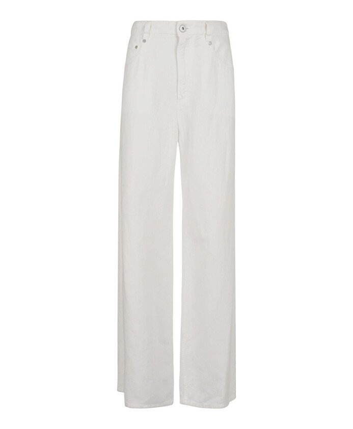 Pantalones Mujer, Pantalón Chino Blanco Natural