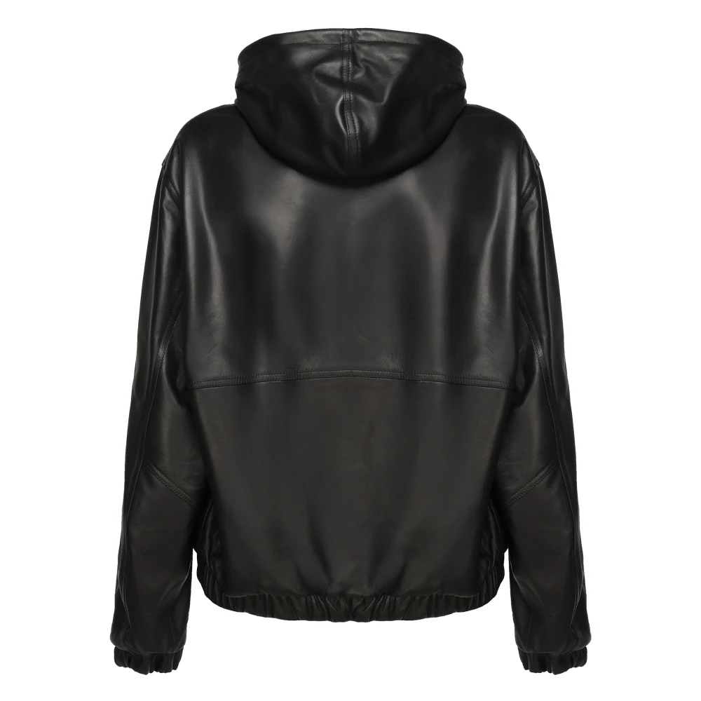 Giuliano Galiano Zwarte Nappa Bomberjas Black Heren