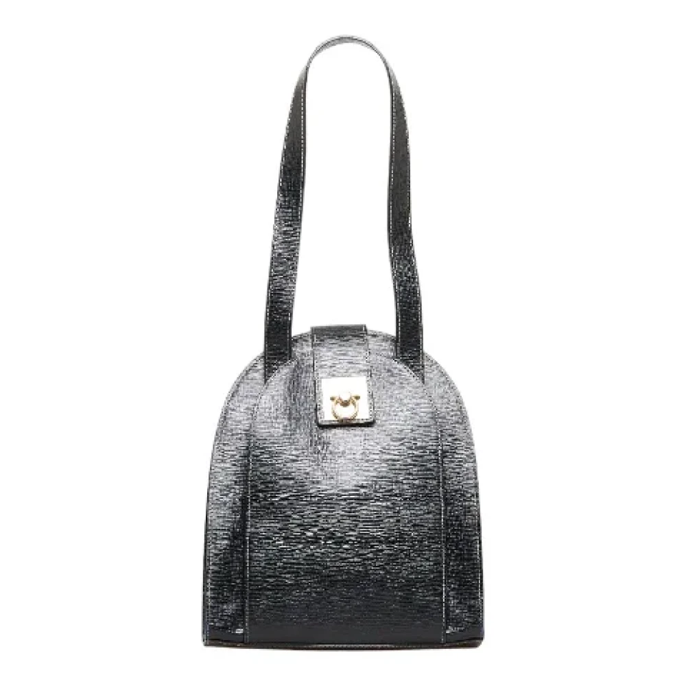 Celine Vintage Pre-owned Leather handbags Black Dames