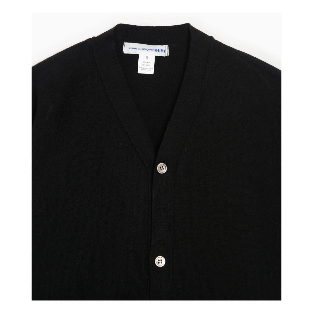 Comme des Garçons Zwarte Cardigan Sweaters met knoopsluiting Black Heren