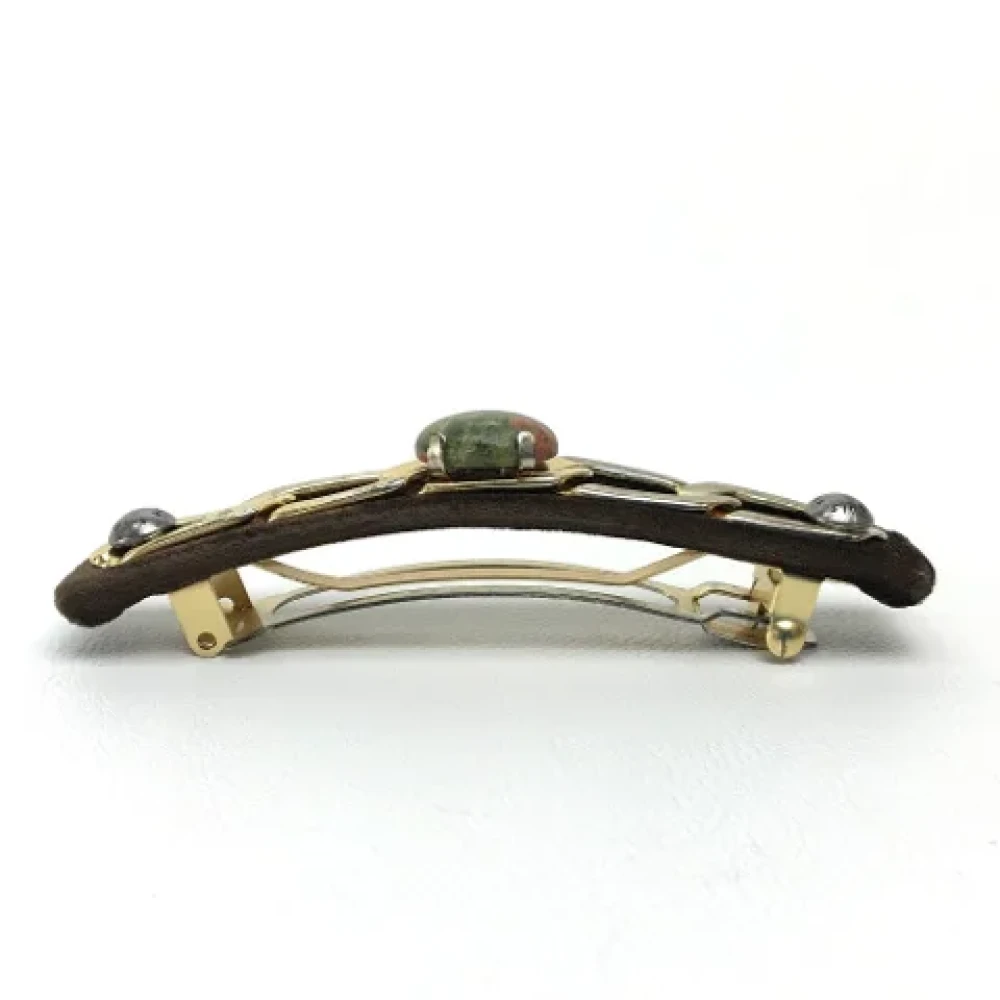 Louis Vuitton Vintage Pre-owned Metal hair-accessories Brown Dames