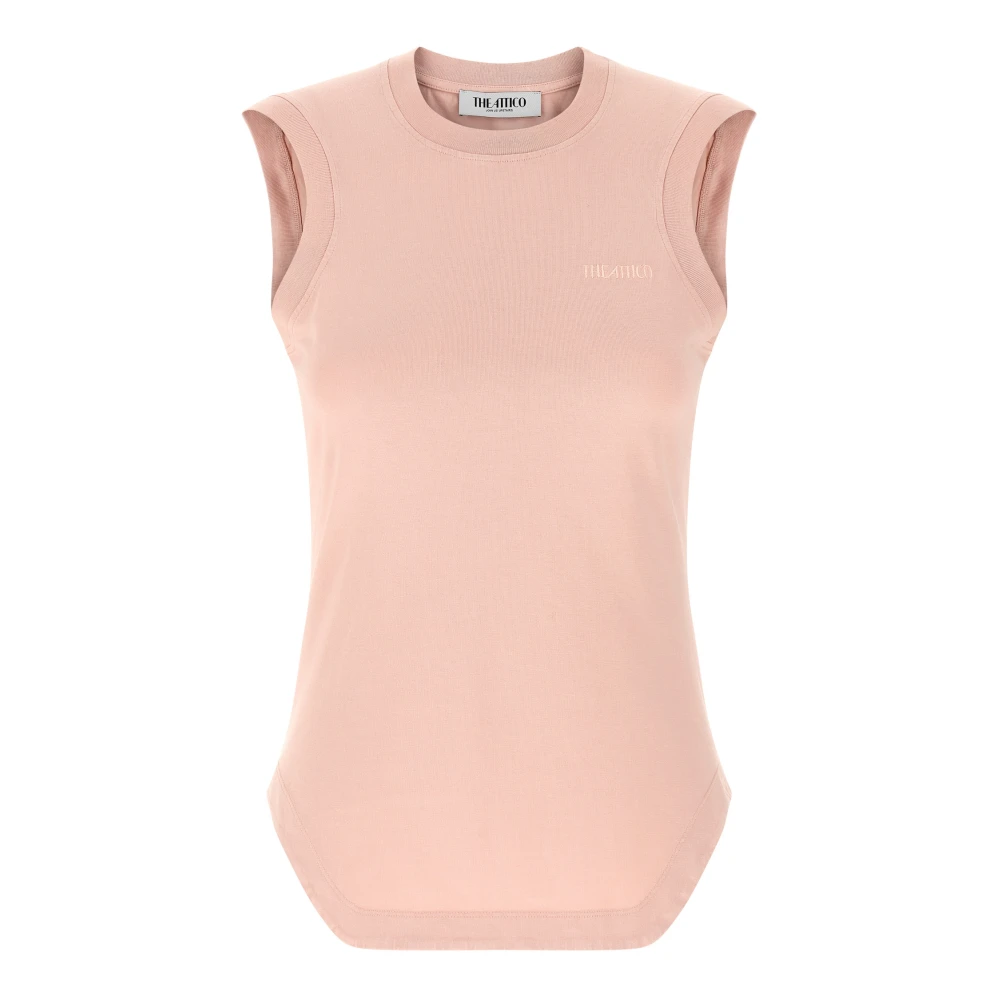 The Attico Women's Pink Sleeveless Tops, Xs, Reese Top