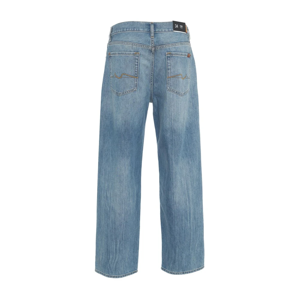 7 For All Mankind Jeans Straight Pre-owned Blue Heren
