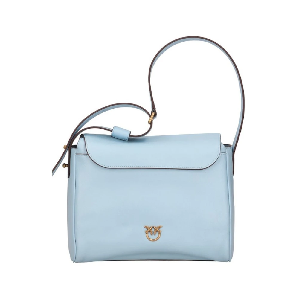 Pinko Blauwe Leren Hobo Tas Gemaakt in China Blue Dames