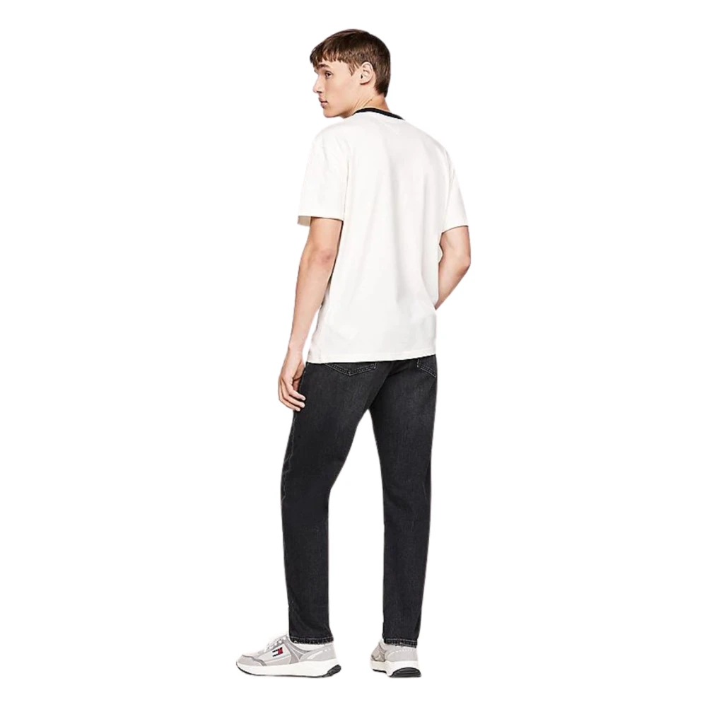 Tommy Hilfiger Witte T-shirt met metallic logo White Heren
