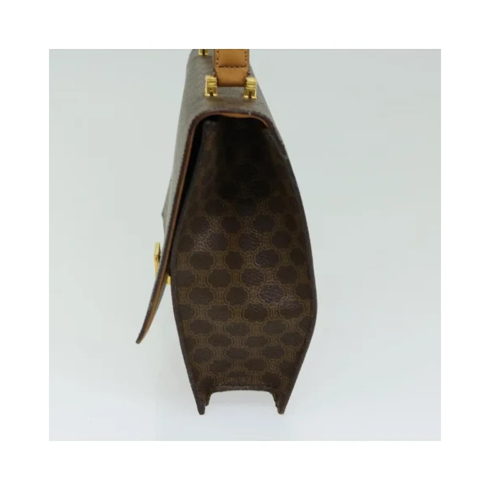 Celine Vintage Pre-owned Fabric handbags Brown Dames