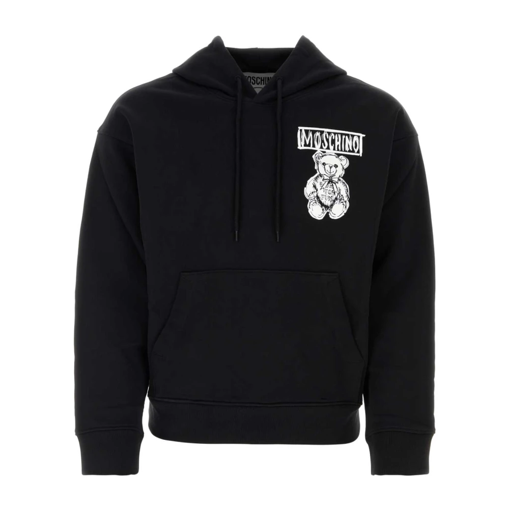 Moschino Stijlvol Zwart Katoenen Sweatshirt Black Heren