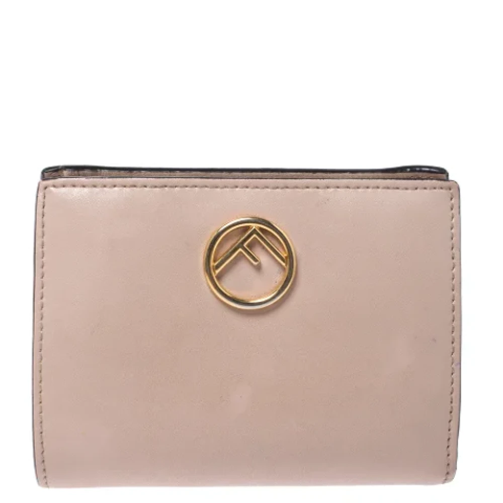 Fendi Vintage Pre-owned Leather wallets Beige Dames