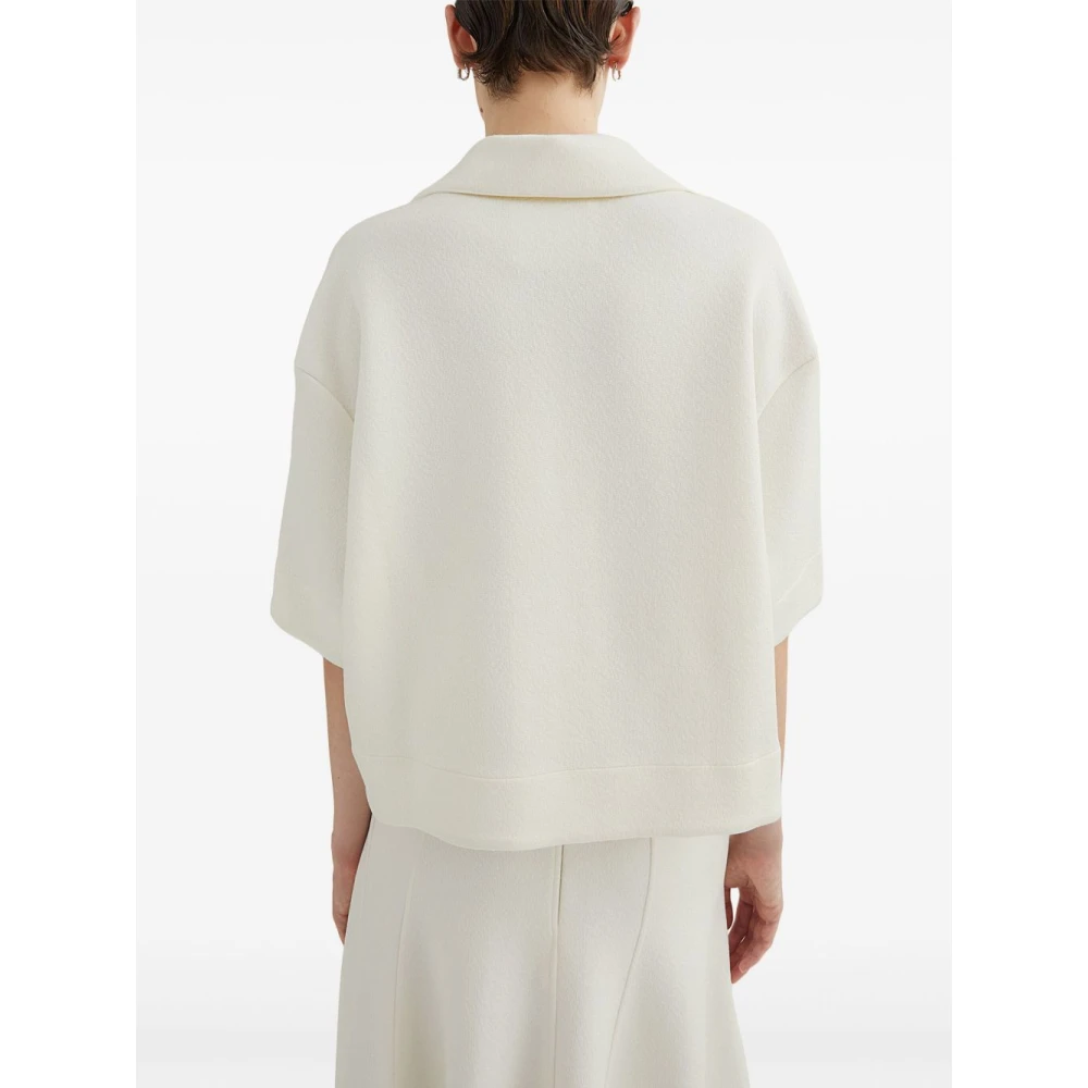 Jil Sander Witte Polokraag T-shirts en Polo's White Dames