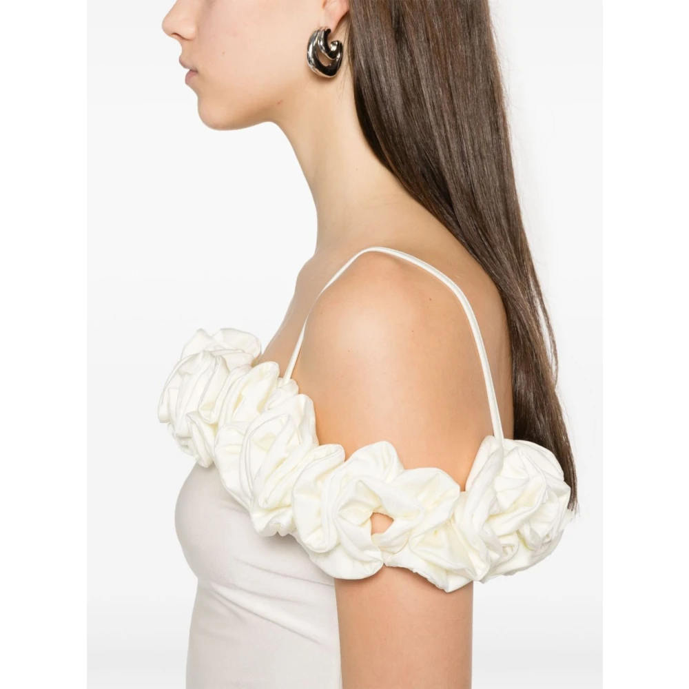 Coperni Witte Top met Spaghettibandjes en Zijsplitten White Dames