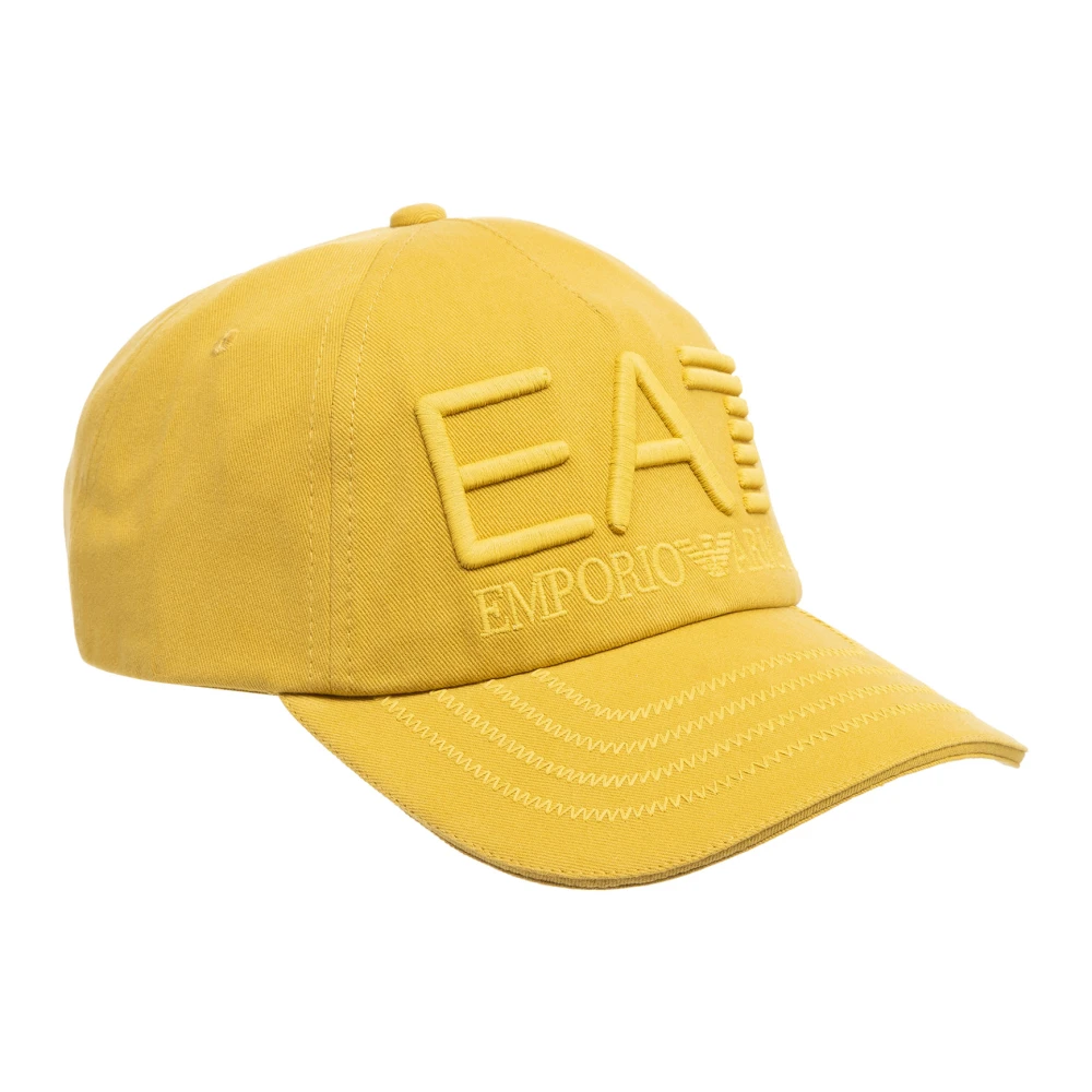 Emporio Armani EA7 Verstelbare Effen Logo Train Visibility Cap Yellow Heren