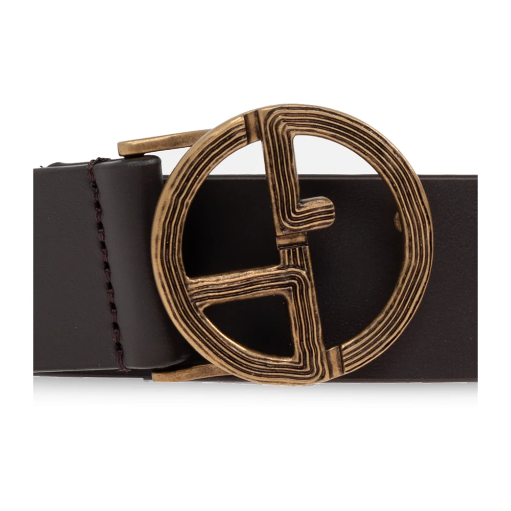Giorgio Armani Leren riem Brown Heren