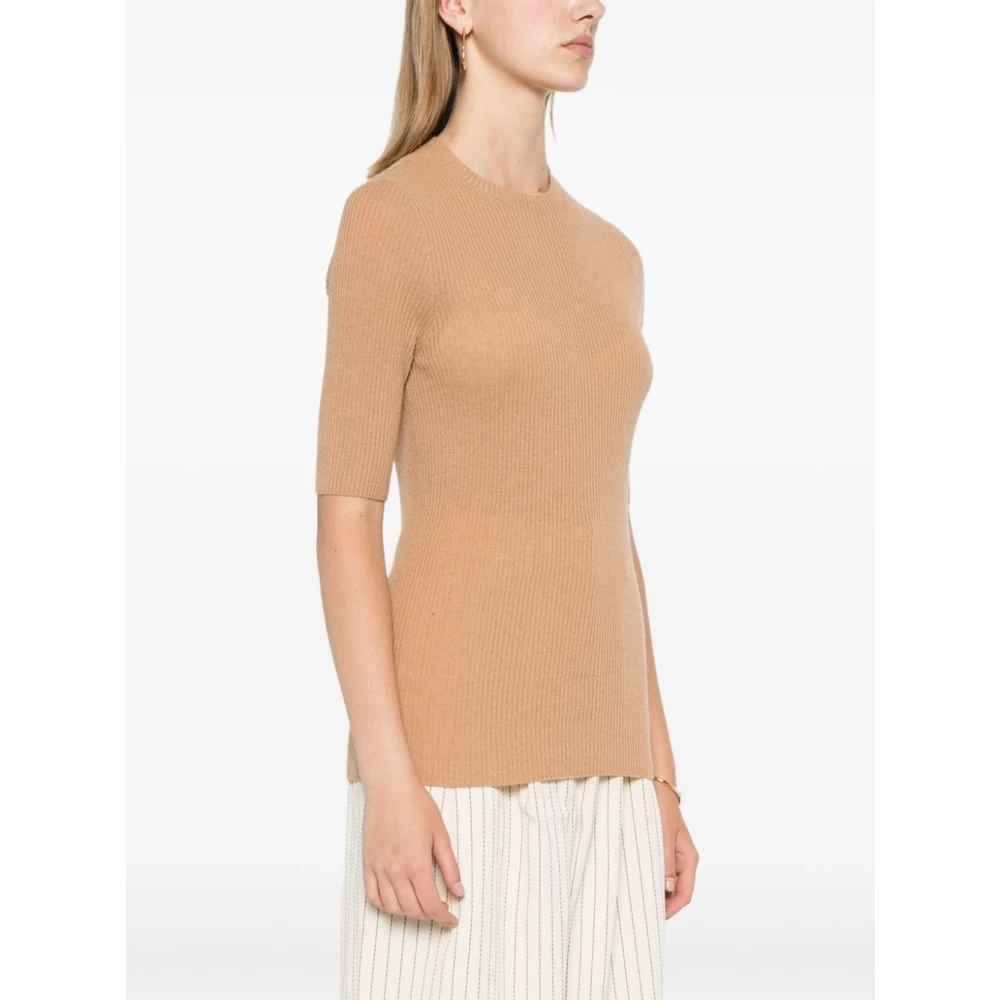 Fabiana Filippi Casual Jersey Top voor Vrouwen Beige Dames