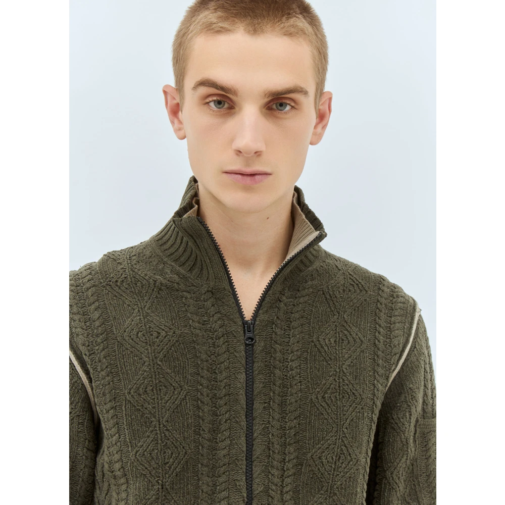 C.P. Company Katoenen Cable Knit Vest Green Heren