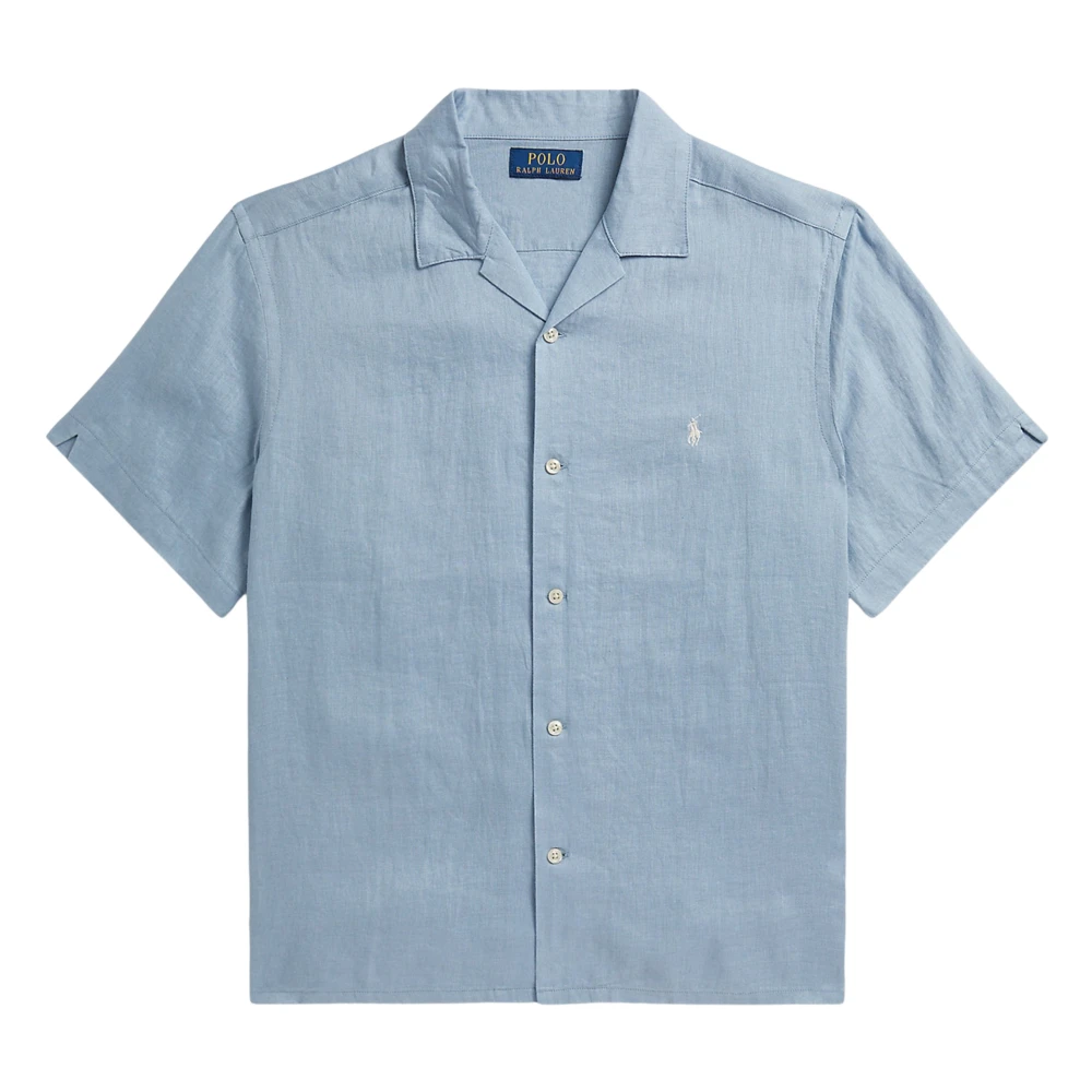 Ralph Lauren Boys Blue Linen Logo Shirt