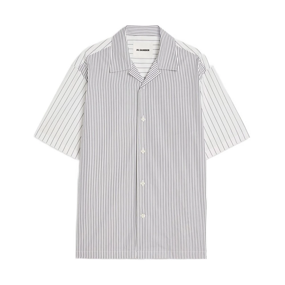 Jil Sander Men's Blue Short Sleeve Shirts, L, Short Sleeve Shirt