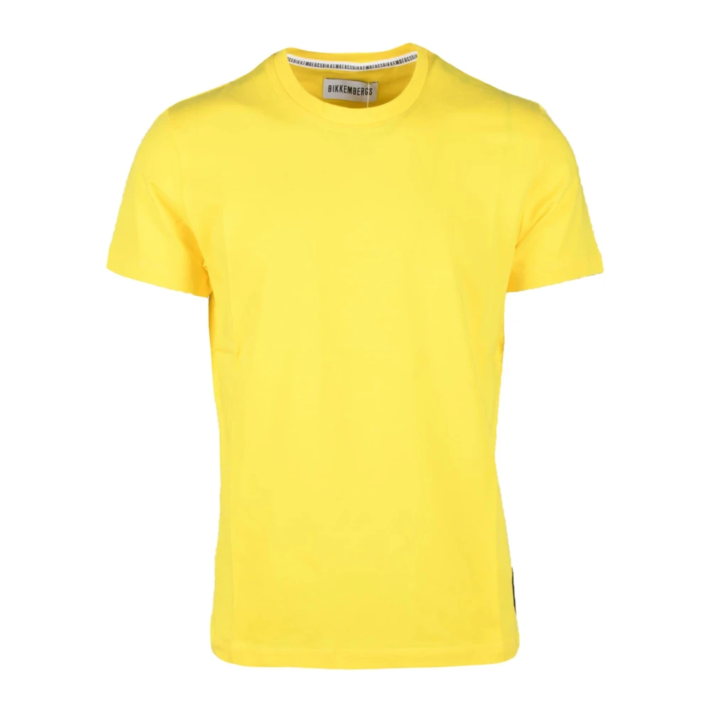 Bikkembergs Katoen Elastaan T-shirt Yellow Heren