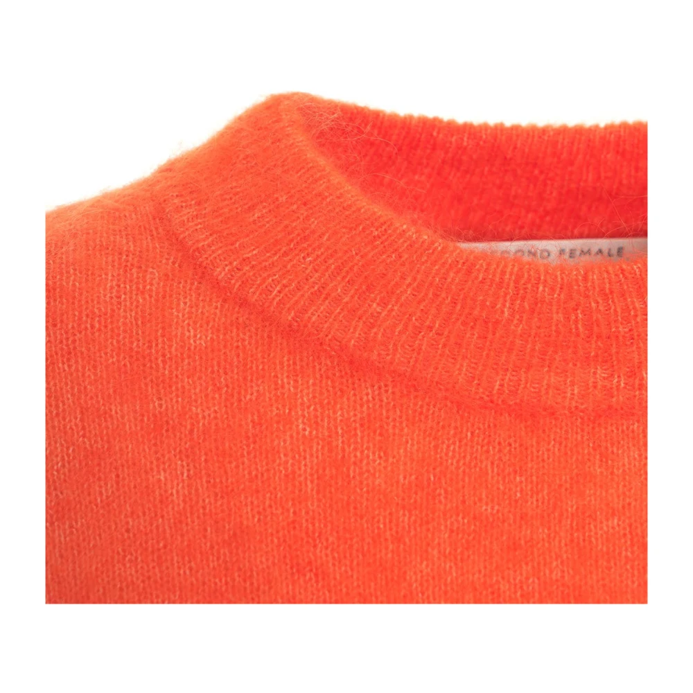 Second Female Vibrant Orange Gebreide Kleding Aw24 Second Dames Orange Dames
