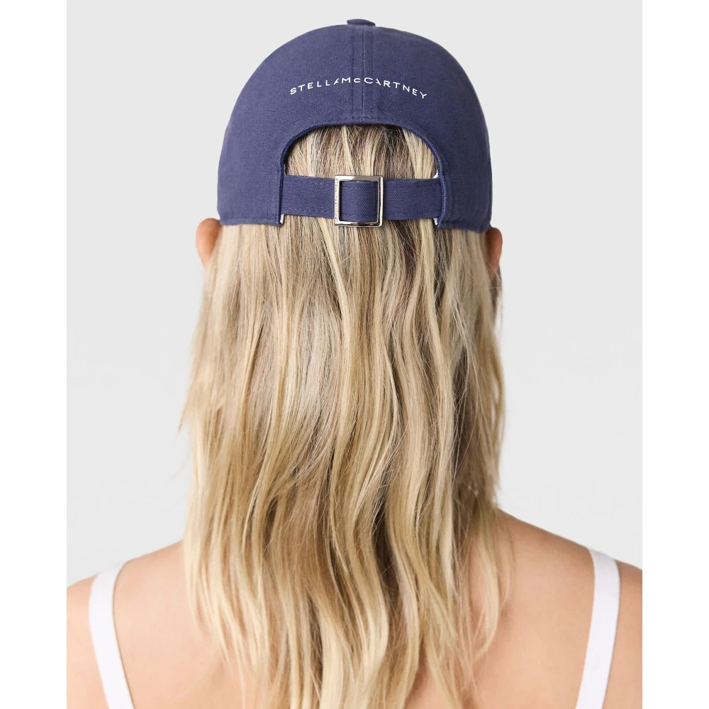 Stella Mccartney Blauwe Eco Katoenen Baseballpet Blue Dames