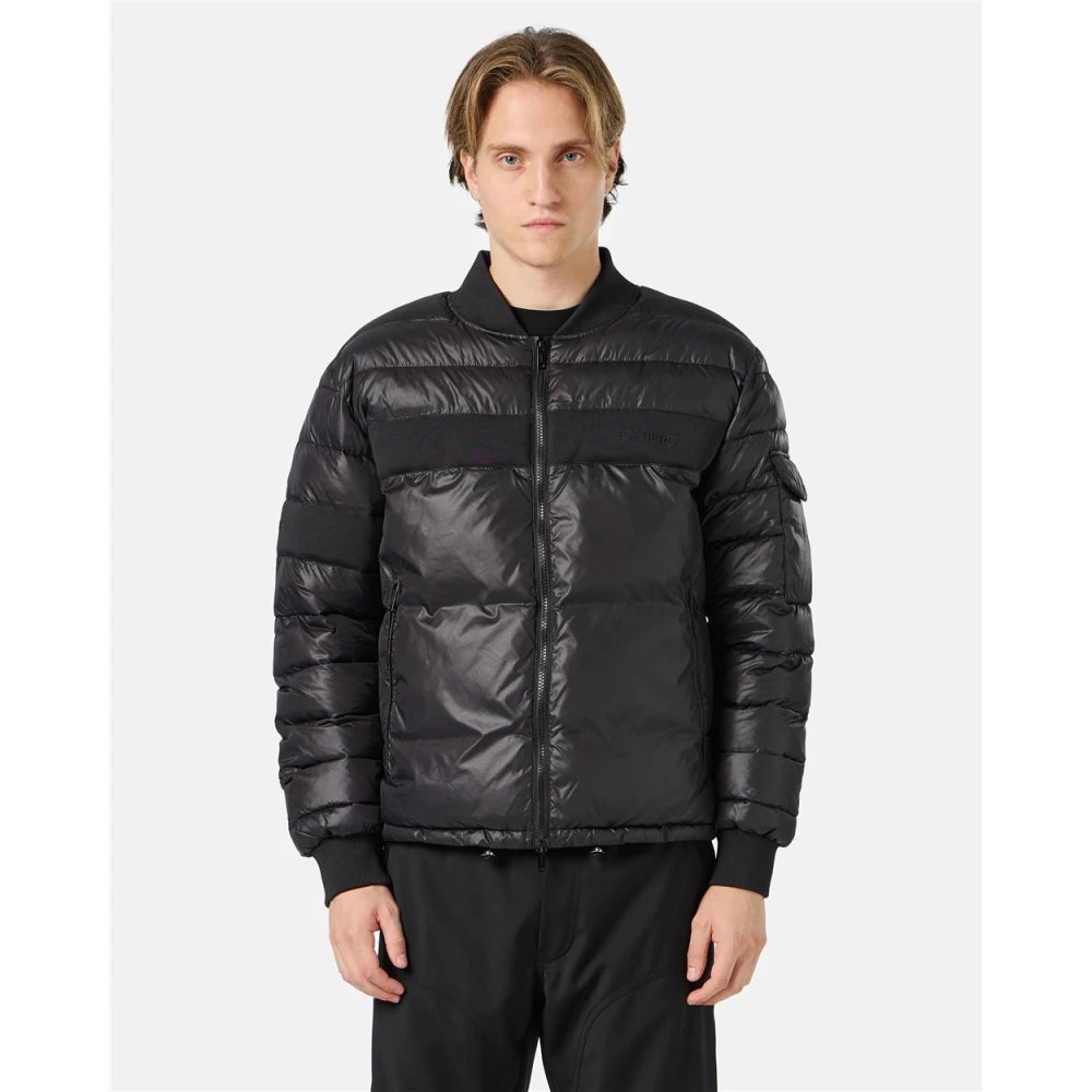 Iceberg Nylon jack met allover logo Black Heren